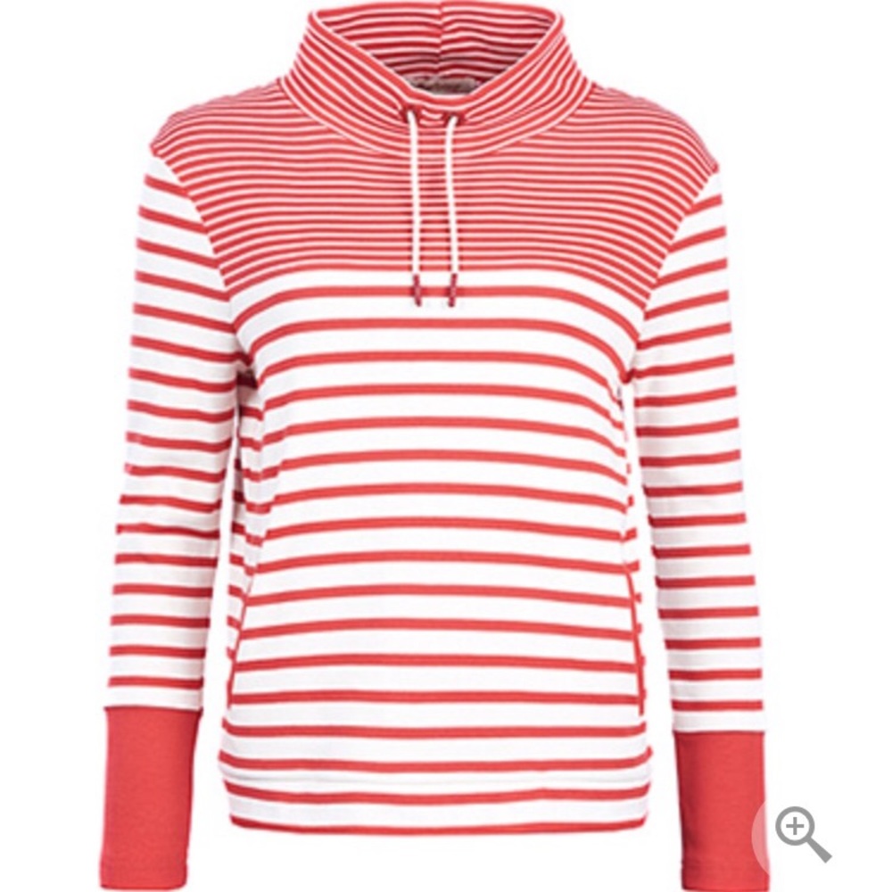 Barbour Red Striped Rief Sweater